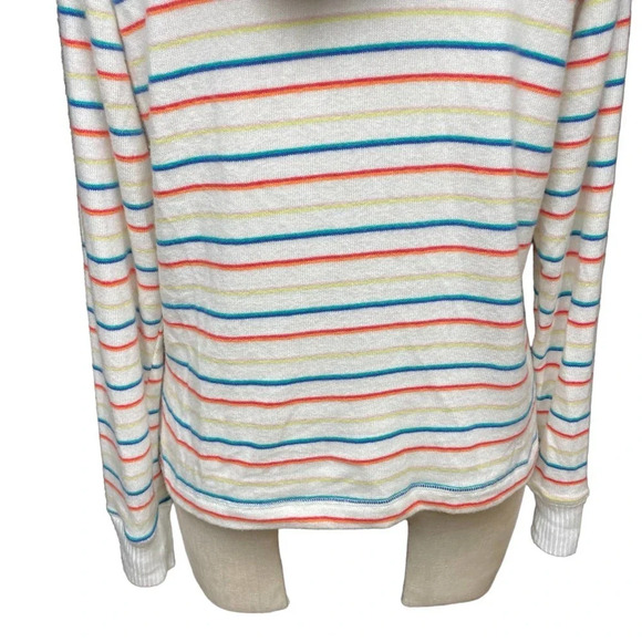 LNA Brushed Carly Striped Hoodie Sweater White Colorful‎ Size XS - Picture 11 of 13